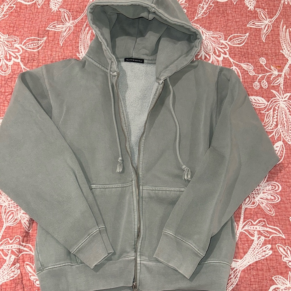 Green zip up hoodie